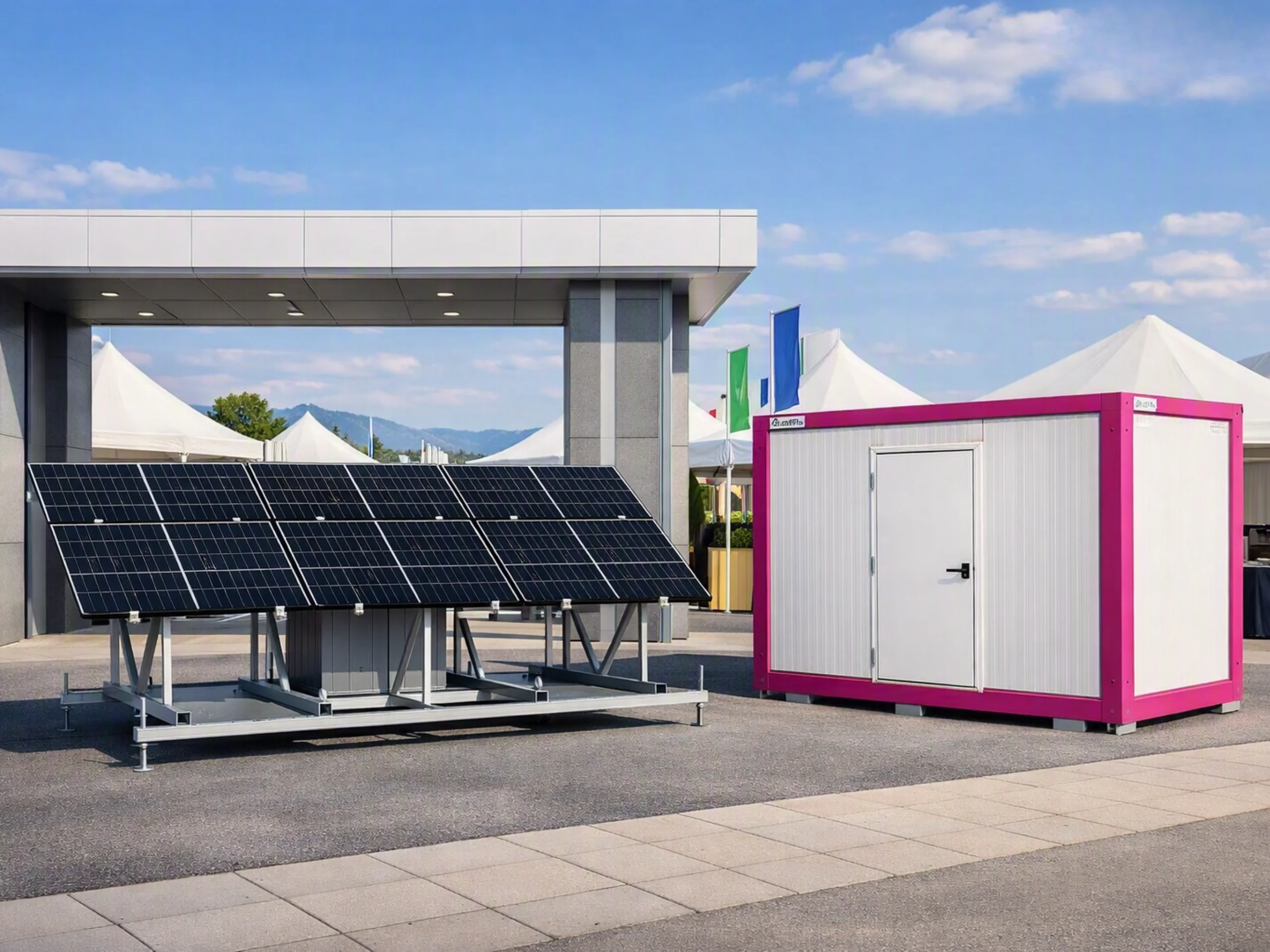 módulo vigilancia con placas solares evento
