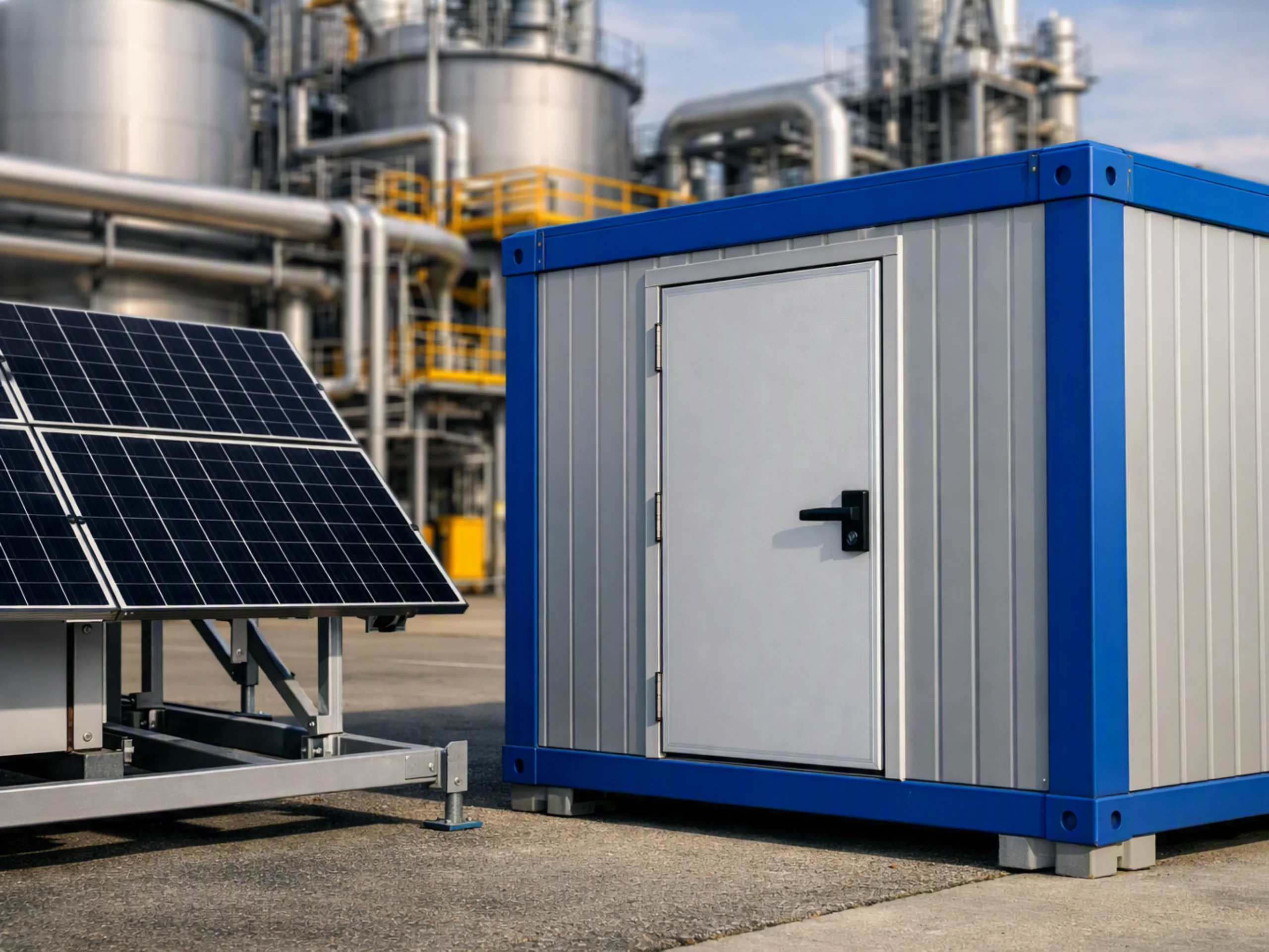 módulo vigilancia mas placas solares industria